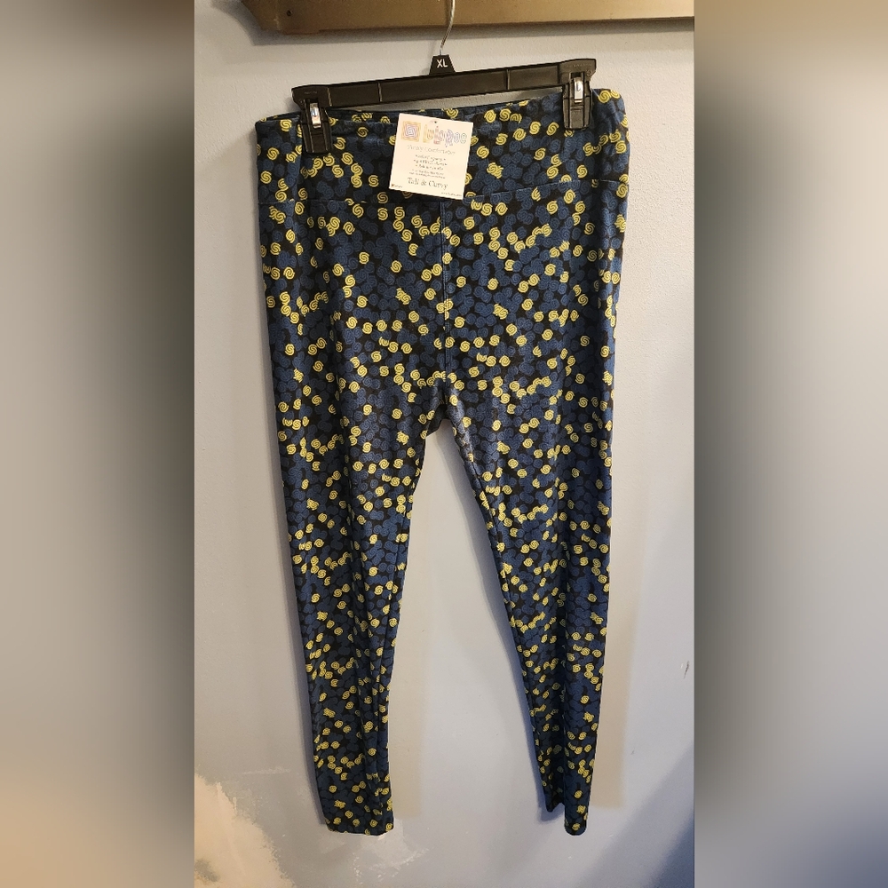 🍉*NWT*  LuLaRoe Womens TC Leggings - Yellow and Blue Swirl